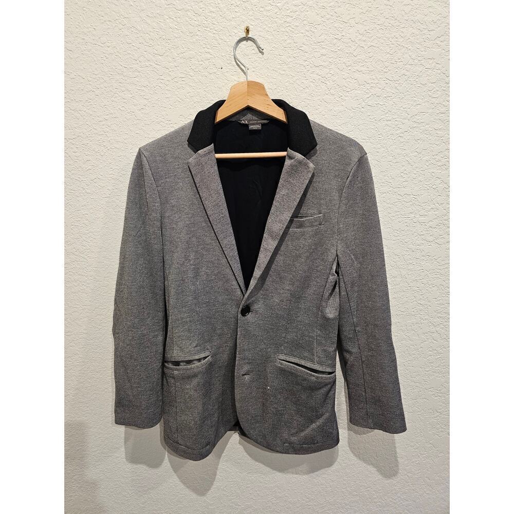 Armani exchange knit Blazer gray and black sz xs/tp
